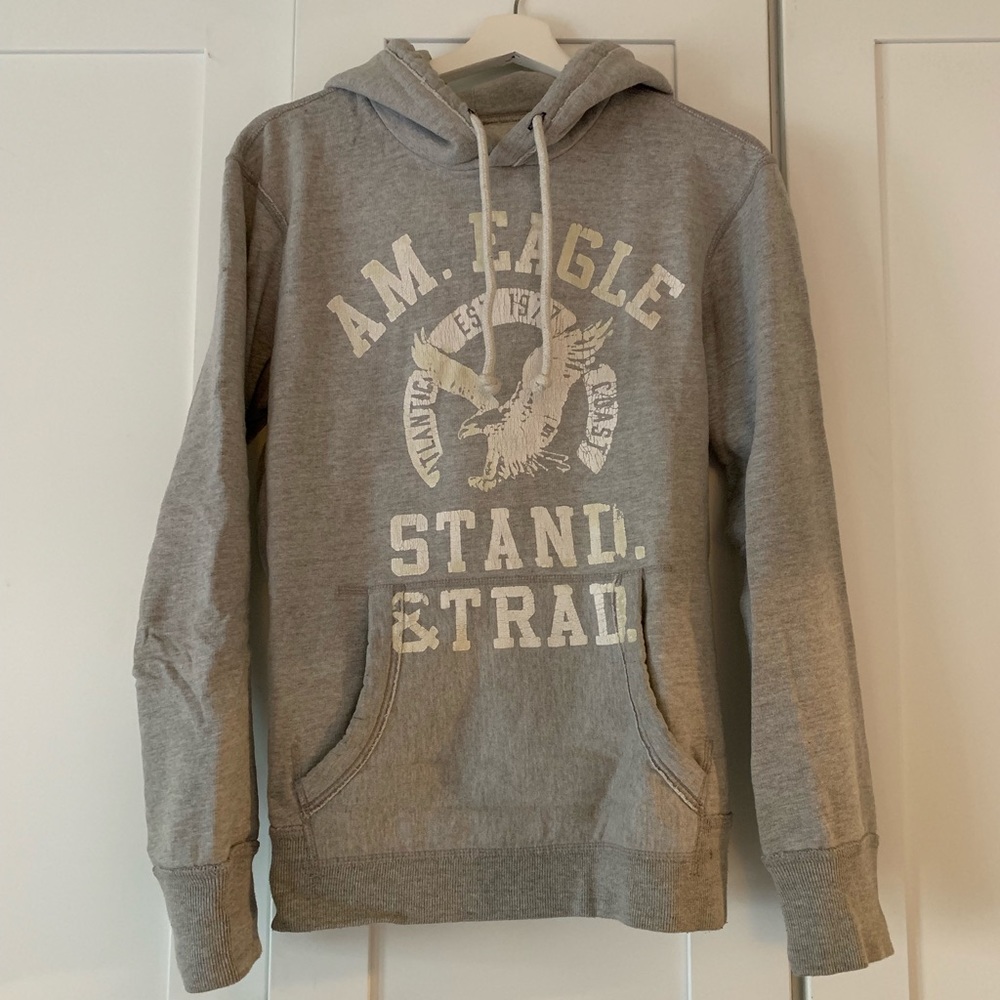 AEO soft grey hoodie sweater - XS